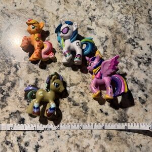 Colorful My Little Pony 4 Figurine Set